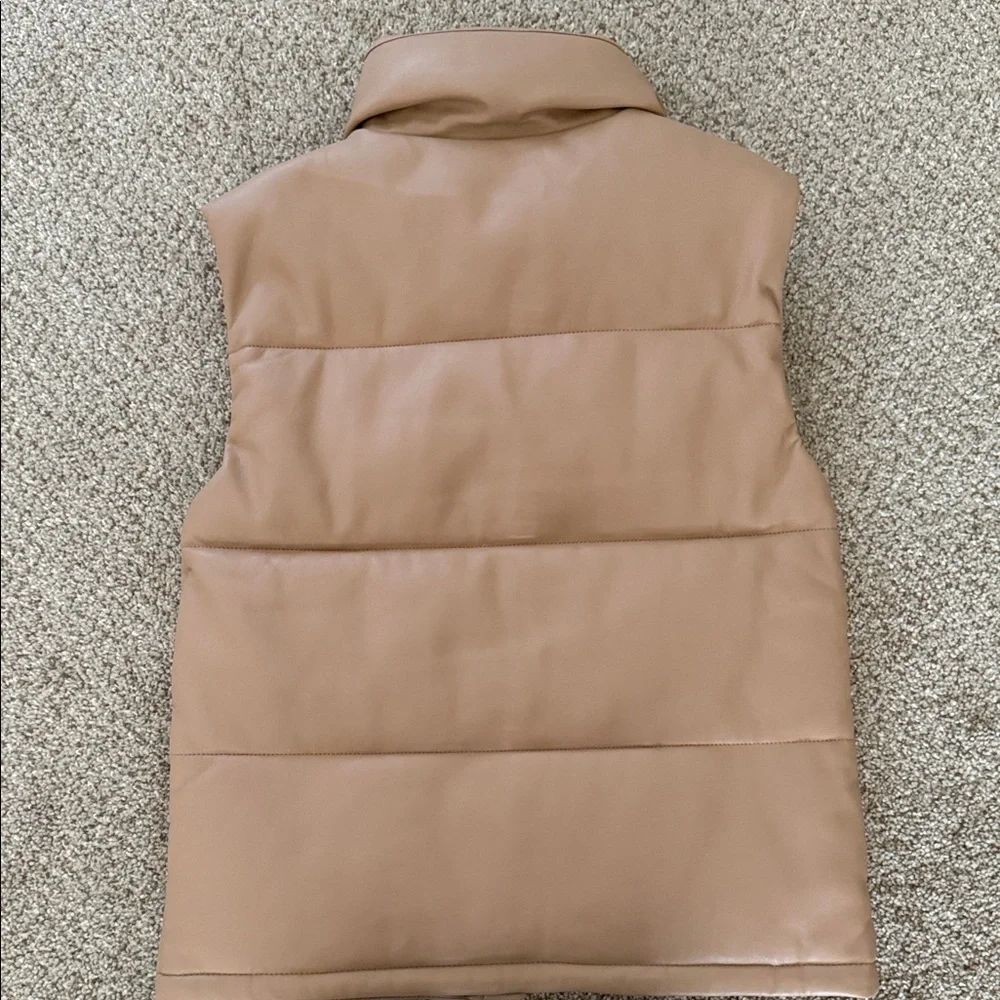 Abercrombie & Fitch Taupe Vest vegan leather - Picture 5 of 6